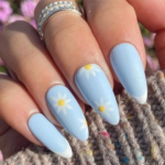 trend light blue nails